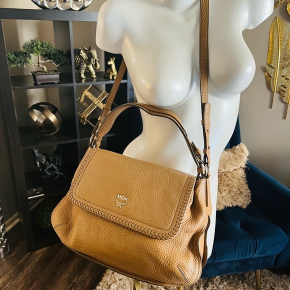 MCM Tan Leather Shoulder Bag - Picture 3 of 9
